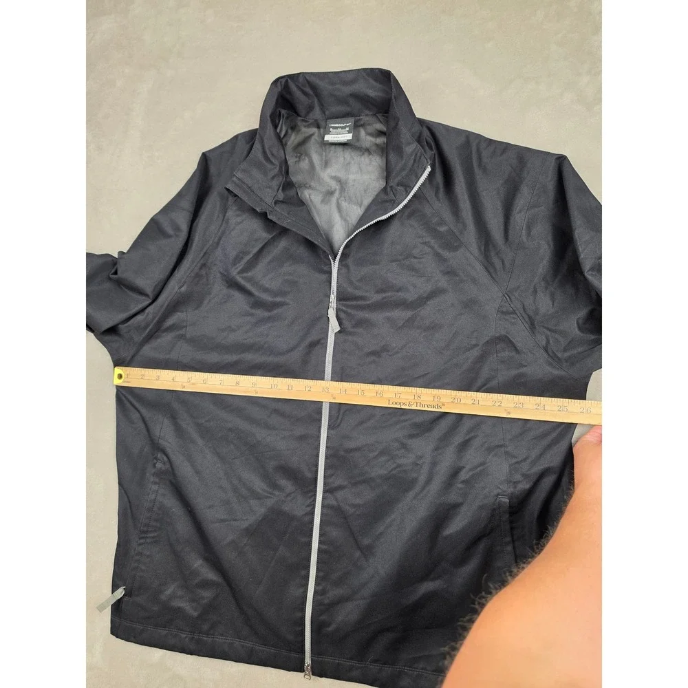 Nike Golf Storm-Fit Jacket Mens XL Black Full Zip Windbreaker Rain Coat 416278
